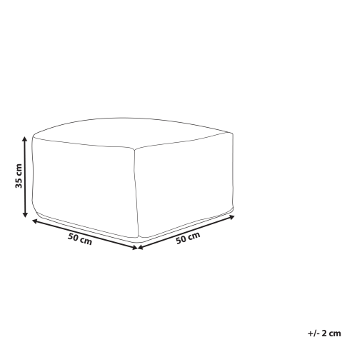 Beliani Pouffe VISHVI Cotton Blue 2