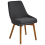 Beliani Set of 2 Dining Chairs MELFORT Fabric Black 5