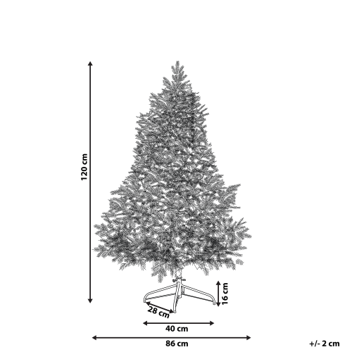 Beliani Pre-Lit Christmas Tree LED TATLOW 120 cm Green 2