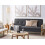 Beliani Sofa Bed 3 Seater TJORN Fabric Dark Grey 2
