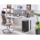 Beliani Desk Screen WALLY 160 x 40 cm Light Grey 2