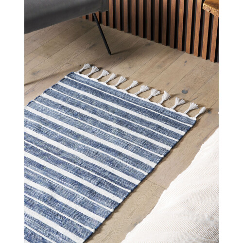 Beliani Rug BADEMLI Dark Blue 80 x 150 cm 1