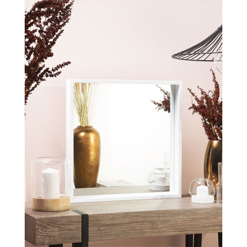 Beliani Wall Mirror BRIGNOLES 50 cm x 50 cm White 1