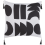 Beliani Set of 2 Decorative Cushions LIRIOPE 45 x 45 cm Black/White Geometric Pattern 2