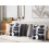 Beliani Set of 2 Decorative Cushions LIRIOPE 45 x 45 cm Black/White Geometric Pattern 4