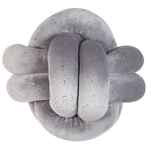Beliani Throw Cushion MALNI 20 x 20 cm Velvet Grey Solid 1