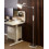 Beliani LED Floor Lamp ANDROMEDA with Dimmer Metal White 2