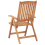 Beliani Set of 2 Garden Chairs with Cushions JAVA Acacia Wood Blue 5