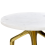 Beliani Side Table TILPA Marble White 4