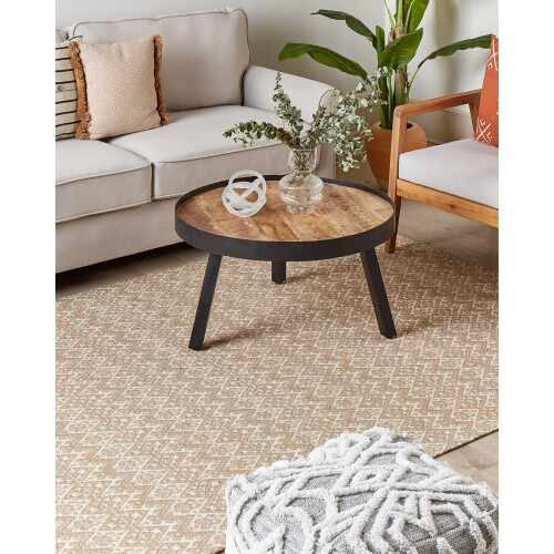 Beliani Rug ATIMA Beige 160 x 230 cm Jute 1