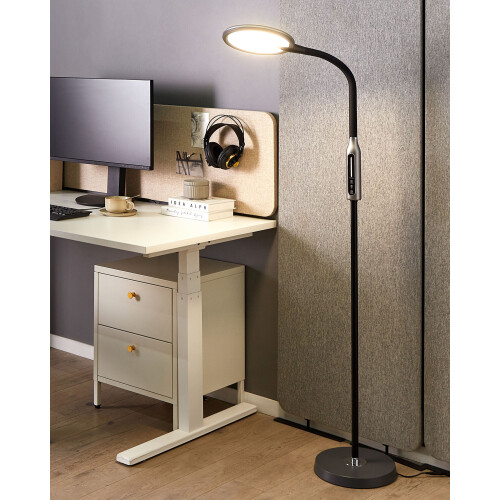 Beliani LED Floor Lamp CASSIOPEIA with Dimmer Metal Black 1