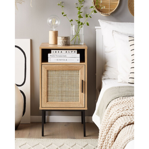 Beliani Bedside Table PASCO Light Brown 1