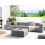 Beliani Garden Sofa with Ottoman 4 Seater AREZZO Modular Grey 2