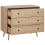 Beliani 3 Drawer Chest PONCA Light Brown 6