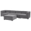 Beliani Garden Sofa with Ottoman 4 Seater AREZZO Modular Grey 4