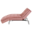 Beliani Chaise Longue LOIRET Velvet Pink 4