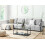 Beliani Corner Sofa 4 Seater TOMRA Fabric Light Grey Right Hand 2