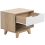 Beliani 1 Drawer Bedside Table SPENCER White 5