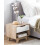 Beliani 1 Drawer Bedside Table SPENCER White 3