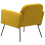 Beliani Armchair NARKEN Velvet Mustard 3