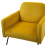 Beliani Armchair NARKEN Velvet Mustard 8