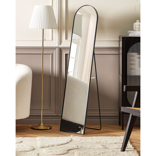 Beliani Standing Mirror BAGNOLET 150 cm Metal Black 1