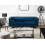 Beliani Sofa 3 Seater AVALDSENES Velvet Navy Blue 5