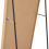 Beliani Standing Mirror BAGNOLET 150 cm Metal Gold 4