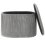 Beliani Storage Pouffe RICHLAND Velvet Light Grey 5