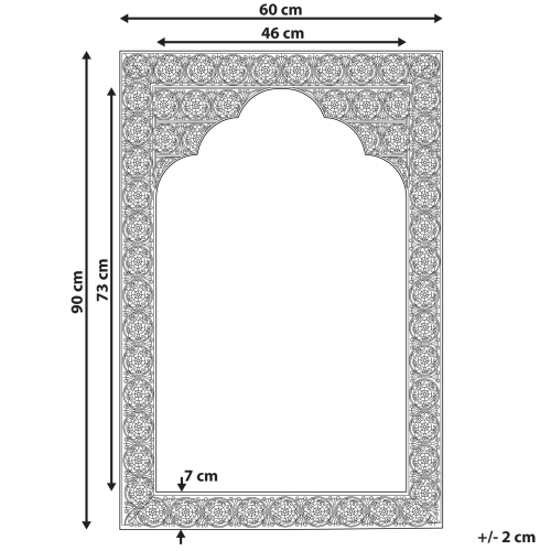 Beliani Wall Mirror PALI 60 cm 90 cm Metal Copper 2