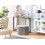 Beliani Storage Pouffe RICHLAND Velvet Light Grey 2