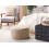 Beliani Pouffe TAMPA Velvet Sand Beige 2