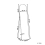 Beliani Standing Mirror BAGNOLET 150 cm Metal Silver 5
