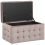 Beliani Storage Ottoman MICHIGAN Velvet Pink 5
