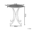 Beliani Bistro Table CILENTO 71 cm 71 cm Metal Grey 3