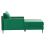 Beliani Chaise Longue GUERET Velvet Green 5