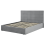 Beliani Ottoman Bed LORIENT Velvet Light Grey 140 x 200 cm (EU Double) 3