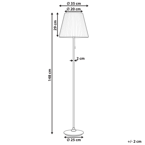 Beliani Floor Lamp TORYSA Metal Brass 2