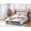 Beliani Ottoman Bed LORIENT Velvet Light Grey 140 x 200 cm (EU Double) 4