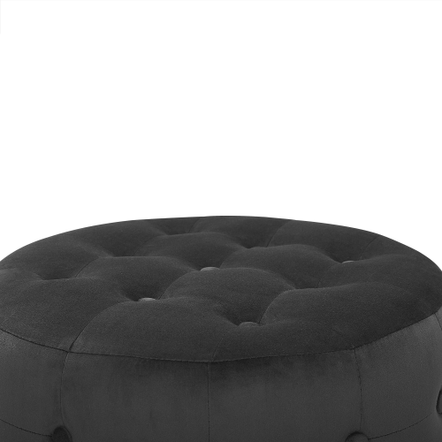 Beliani Pouffe TAMPA Velvet Black 1