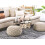 Beliani Pouffe Macramé BERKANE Cotton Beige 2