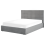 Beliani Ottoman Bed LORIENT Velvet Light Grey 140 x 200 cm (EU Double) 2