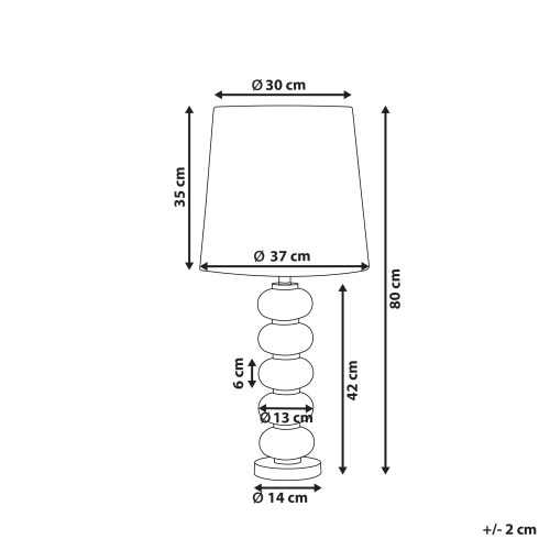 Beliani Table Lamp FRIO Metal White 2