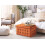 Beliani Storage Ottoman MICHIGAN Velvet Orange 2