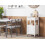 Beliani Kitchen Trolley SIENA White 2