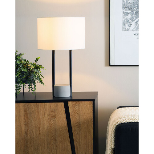 Beliani Table Lamp REMUS Metal White 1