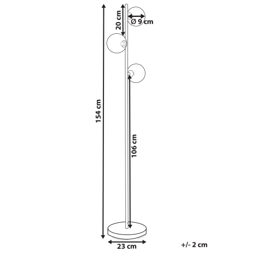 Beliani Floor Lamp RAMIS Metal Gold 2