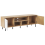 Beliani TV Stand PALMER Brown/ White 7