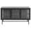 Beliani Glass Display Sideboard DEVON 115 cm Metal Black 2