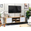 Beliani TV Stand PALMER Brown/ White 2
